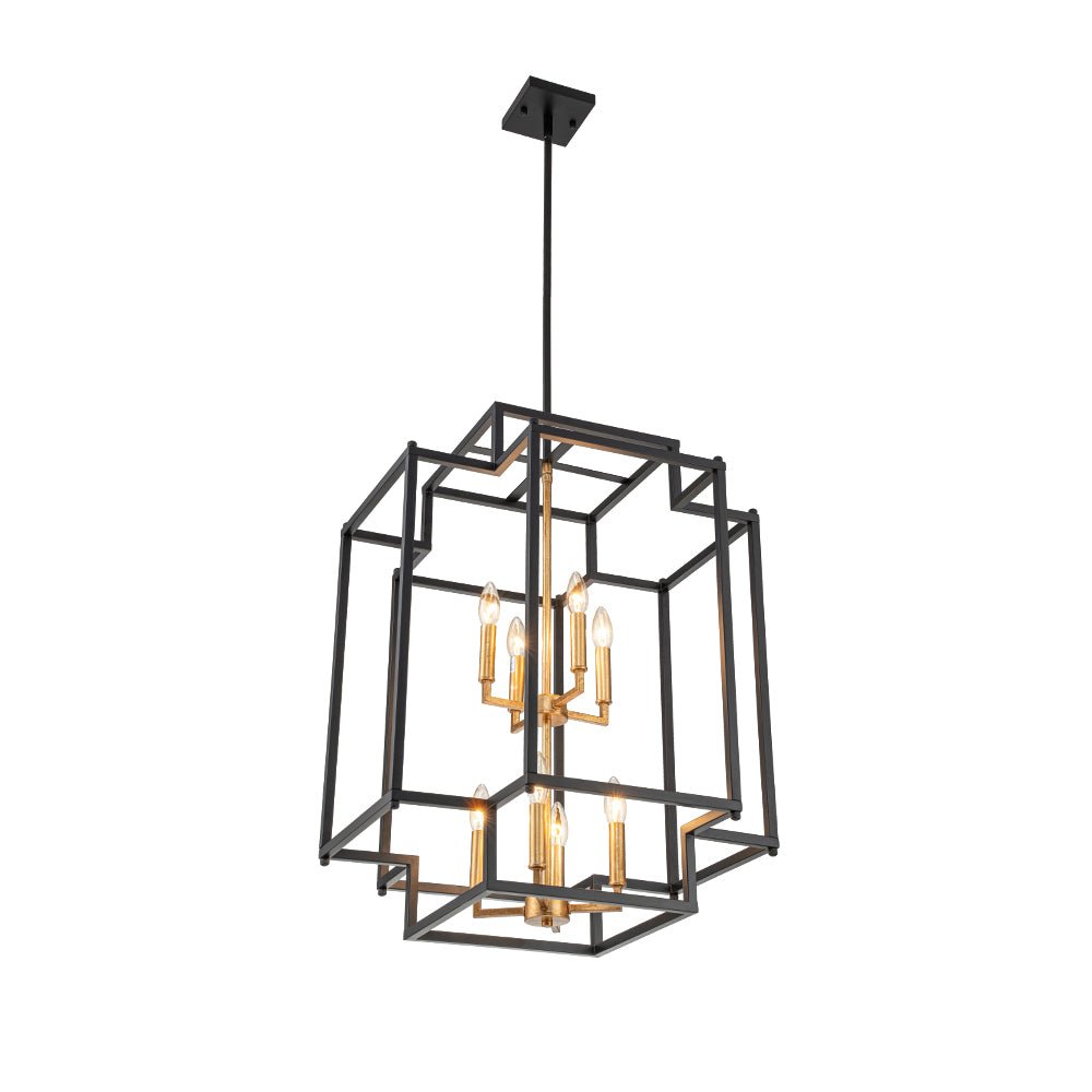 Blikur Candle Style Tiered Metal Lantern Chandelier