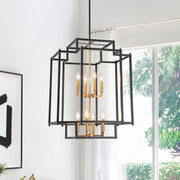 Blikur Candle Style Tiered Metal Lantern Chandelier