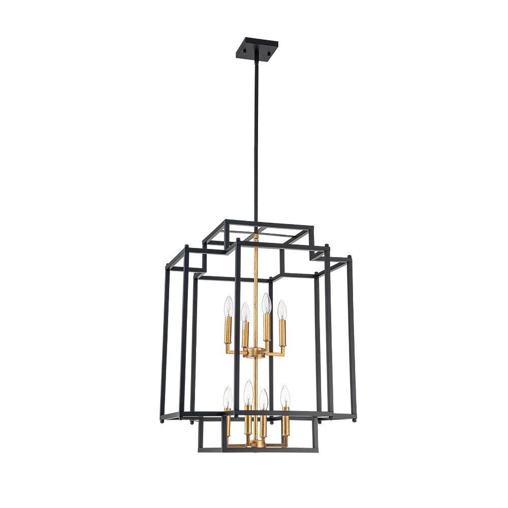 Blikur Candle Style Tiered Metal Lantern Chandelier