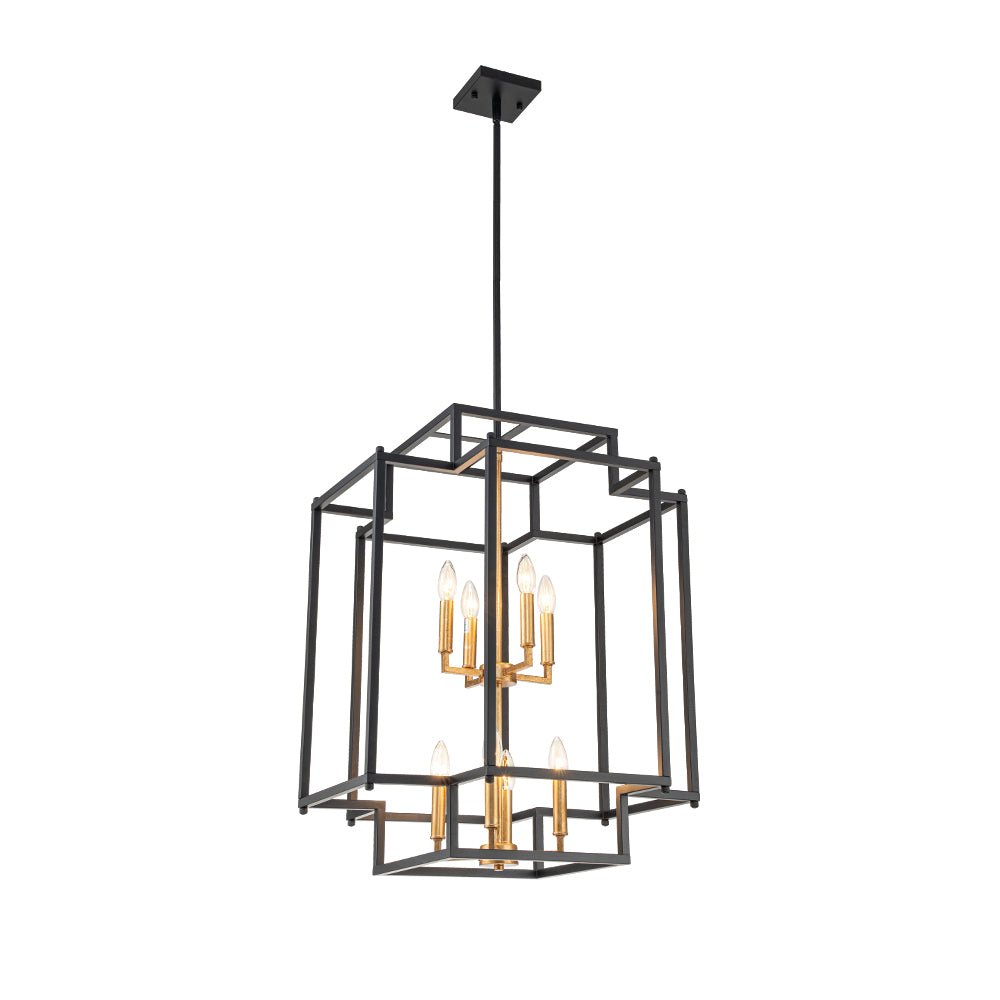 Blikur Candle Style Tiered Metal Lantern Chandelier
