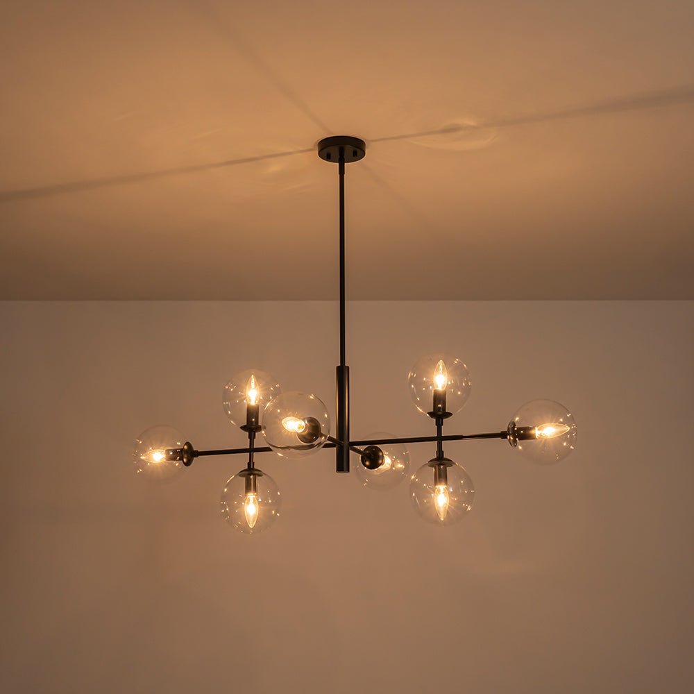 Parla Linear Sputnik Glass Chandelier - Lamp Copper