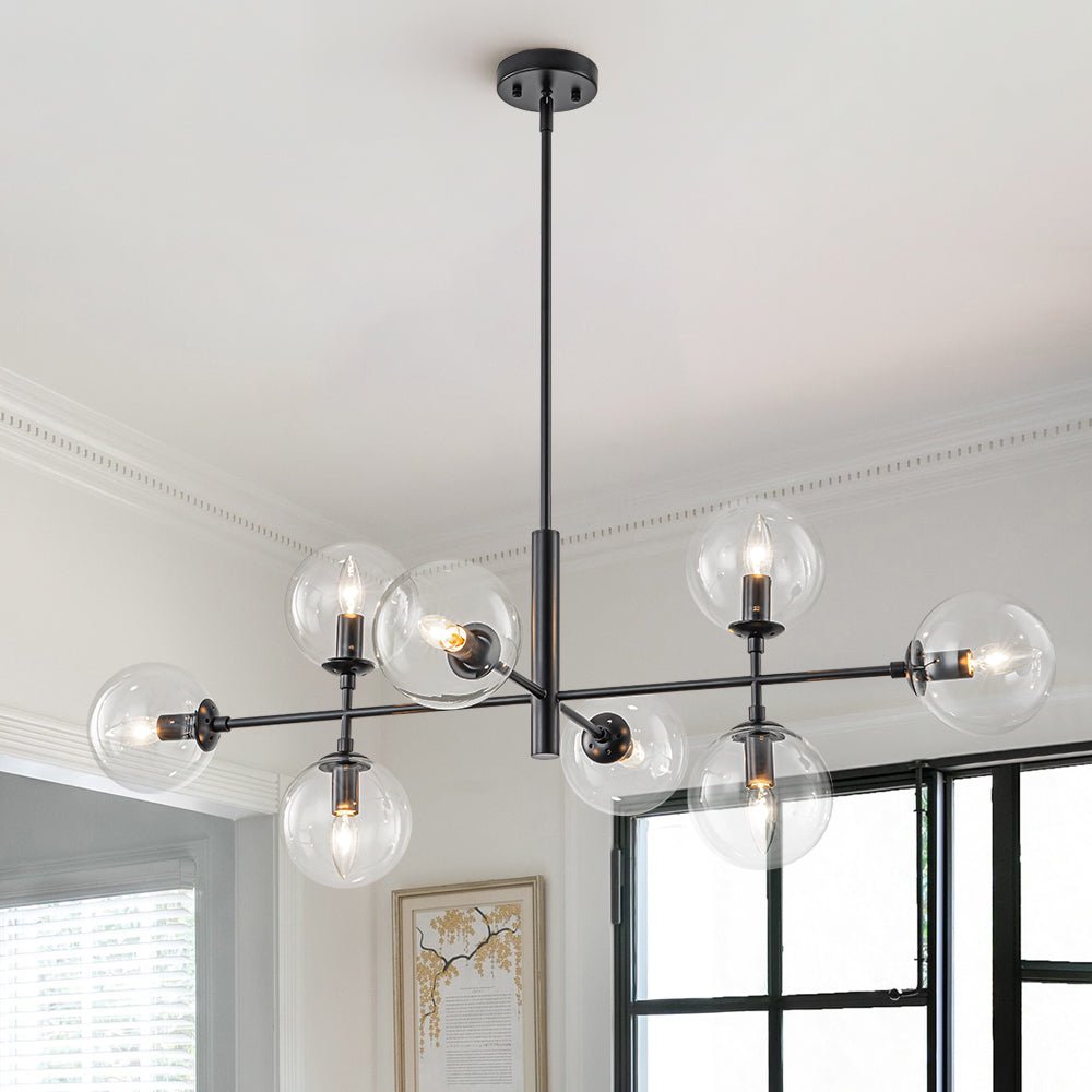 Parla Linear Sputnik Glass Chandelier - Lamp Copper