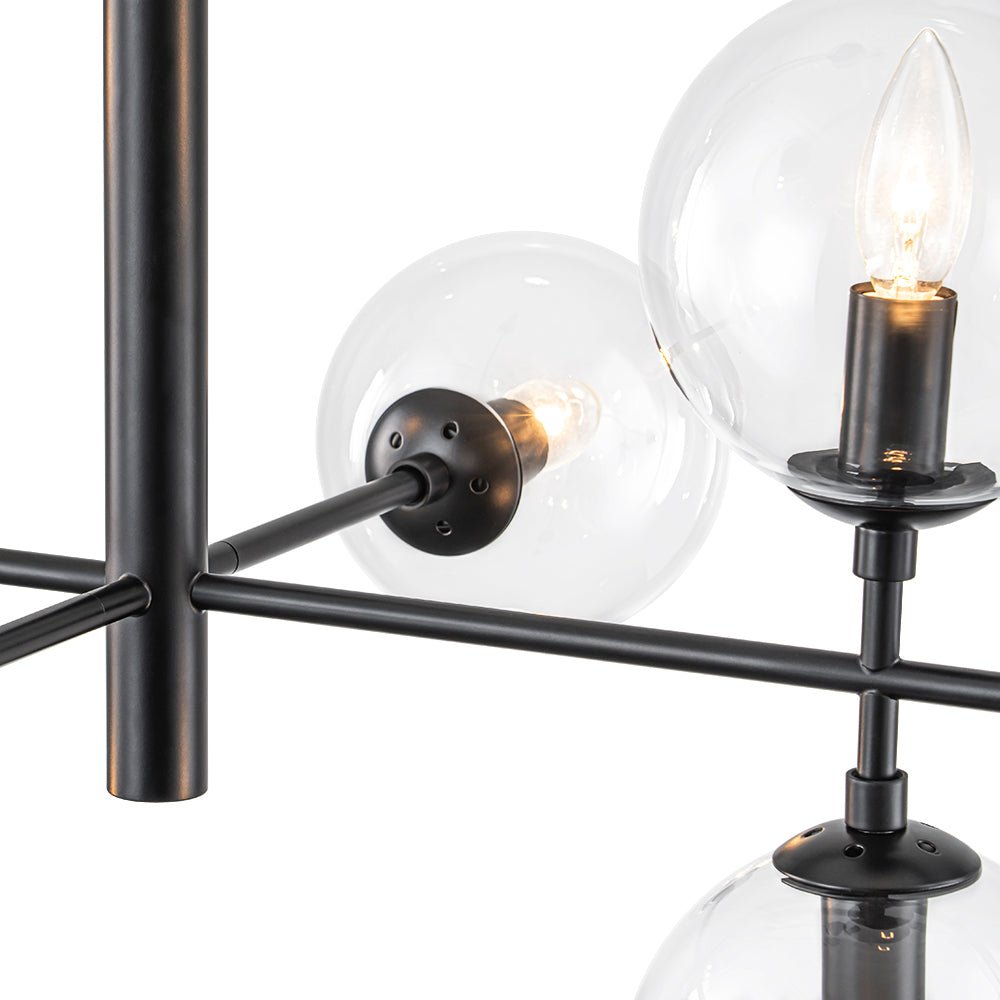 Parla Linear Sputnik Glass Chandelier - Lamp Copper
