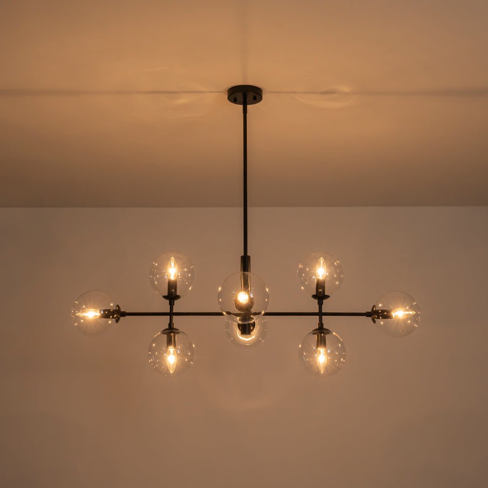 Parla Linear Sputnik Glass Chandelier - Lamp Copper