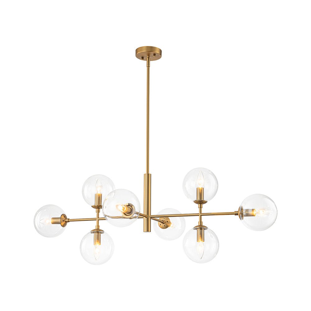 Parla Linear Sputnik Glass Chandelier - Lamp Copper