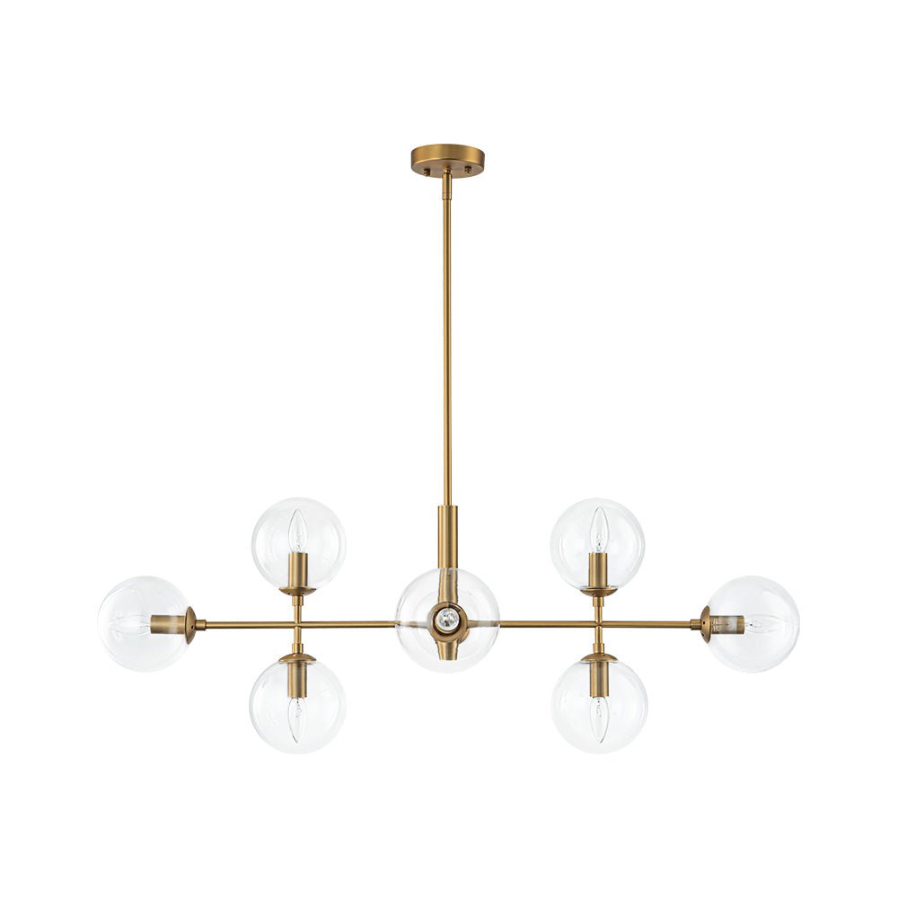 Parla Linear Sputnik Glass Chandelier - Lamp Copper