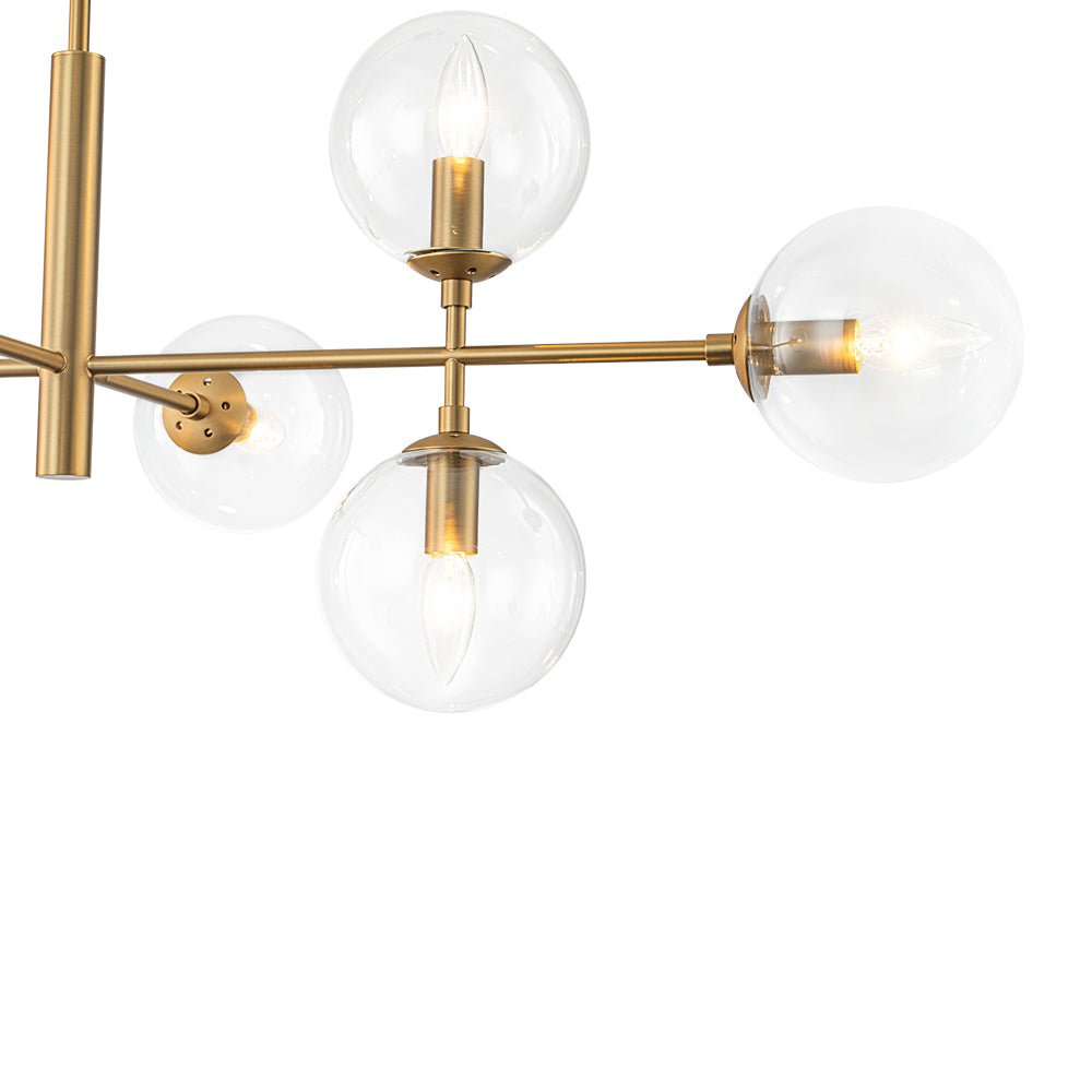 Parla Linear Sputnik Glass Chandelier - Lamp Copper