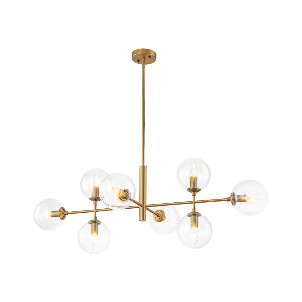 Parla Linear Sputnik Glass Chandelier - Lamp Copper