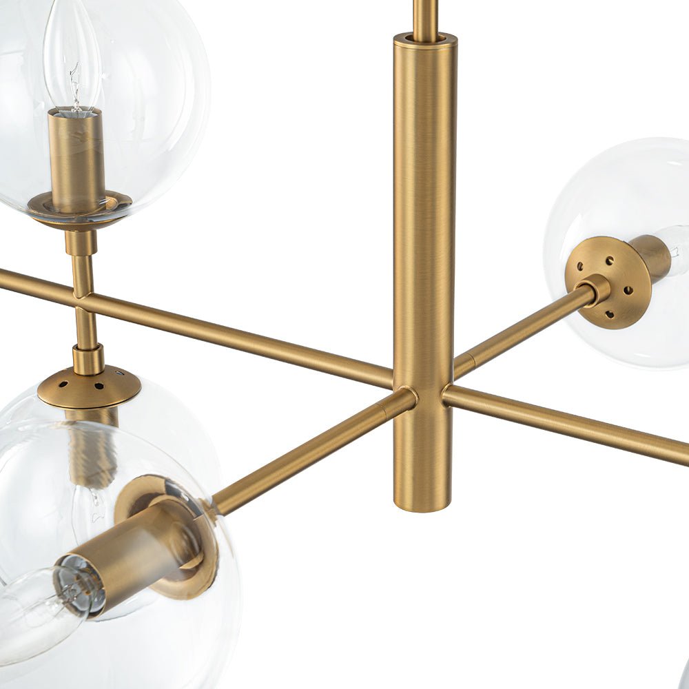 Parla Linear Sputnik Glass Chandelier - Lamp Copper