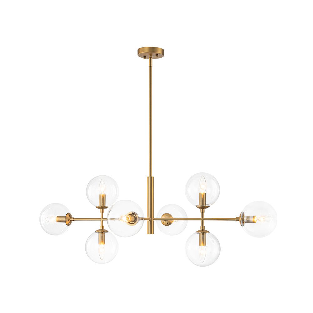 Parla Linear Sputnik Glass Chandelier - Lamp Copper