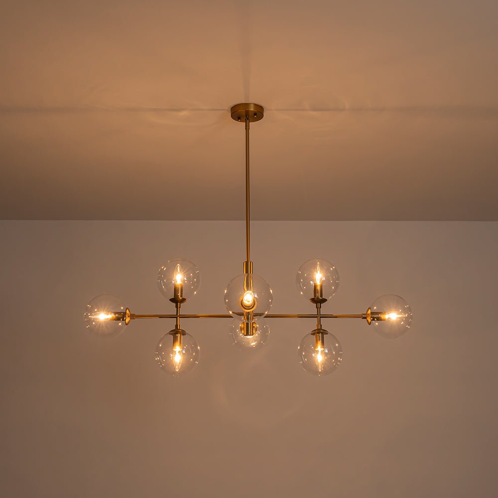 Parla Linear Sputnik Glass Chandelier - Lamp Copper