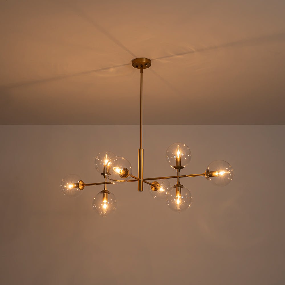 Parla Linear Sputnik Glass Chandelier - Lamp Copper