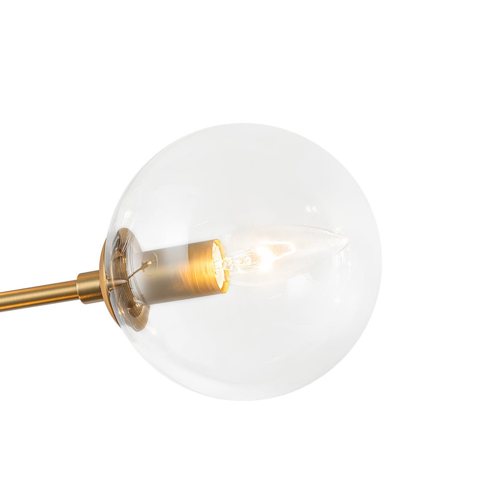 Parla Linear Sputnik Glass Chandelier - Lamp Copper