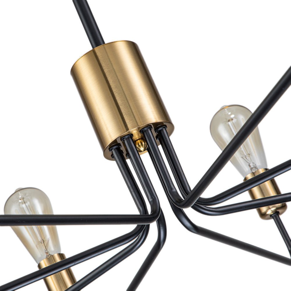 Mjolni Mid Century Brass Sputnik Metal Chandelier