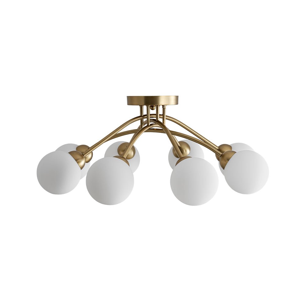 Eirikuli Sputnik Milky Glass Semi Flush Mount Ceiling Light