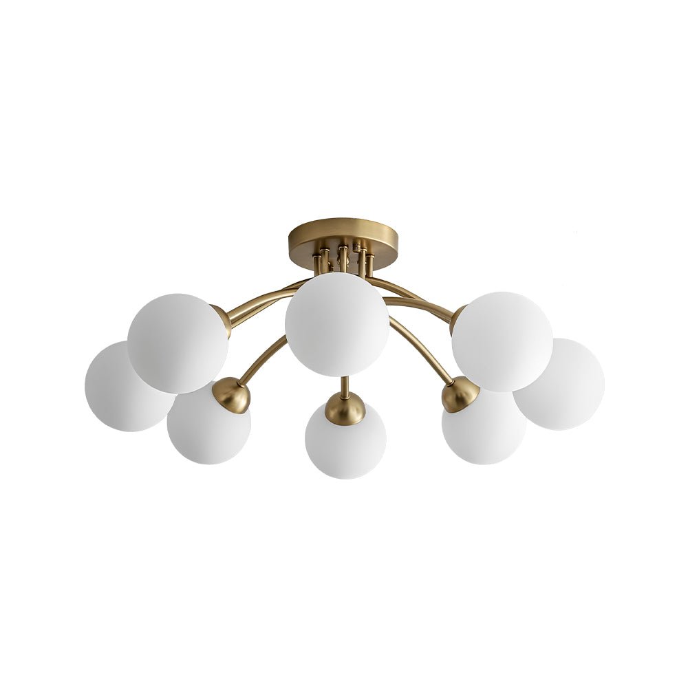 Eirikuli Sputnik Milky Glass Semi Flush Mount Ceiling Light