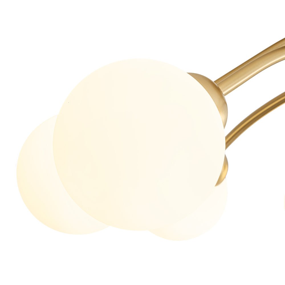 Eirikuli Sputnik Milky Glass Semi Flush Mount Ceiling Light