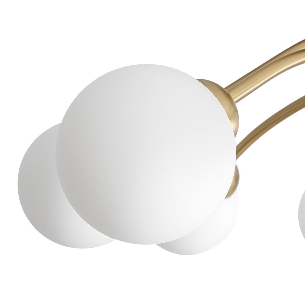 Eirikuli Sputnik Milky Glass Semi Flush Mount Ceiling Light