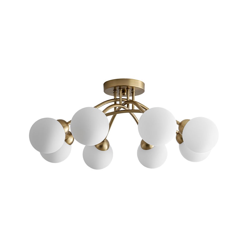 Eirikuli Sputnik Milky Glass Semi Flush Mount Ceiling Light