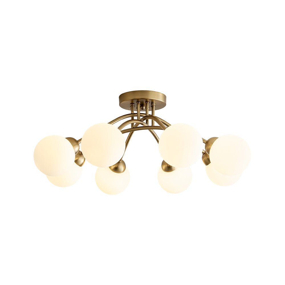 Eirikuli Sputnik Milky Glass Semi Flush Mount Ceiling Light