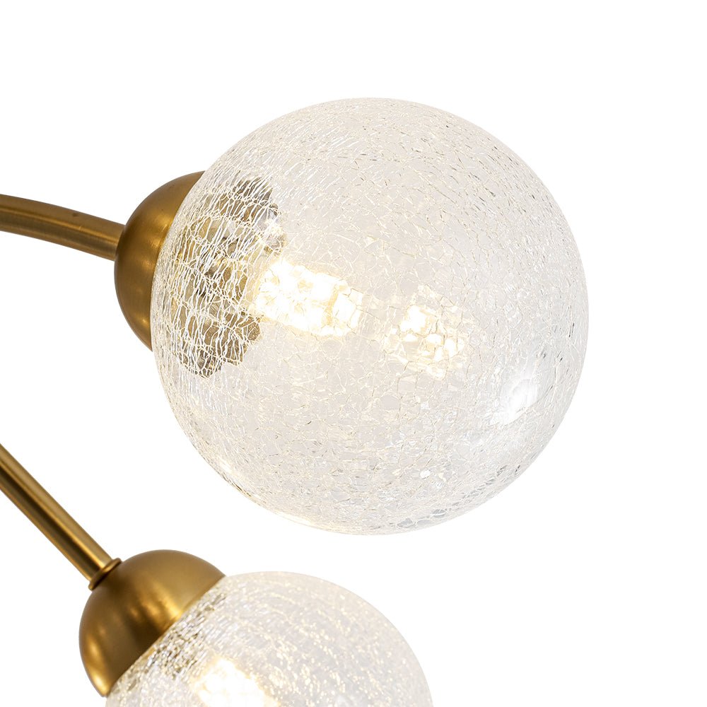 Qvistin Crackle Modern Glass Semi Flush Mount Chandelier