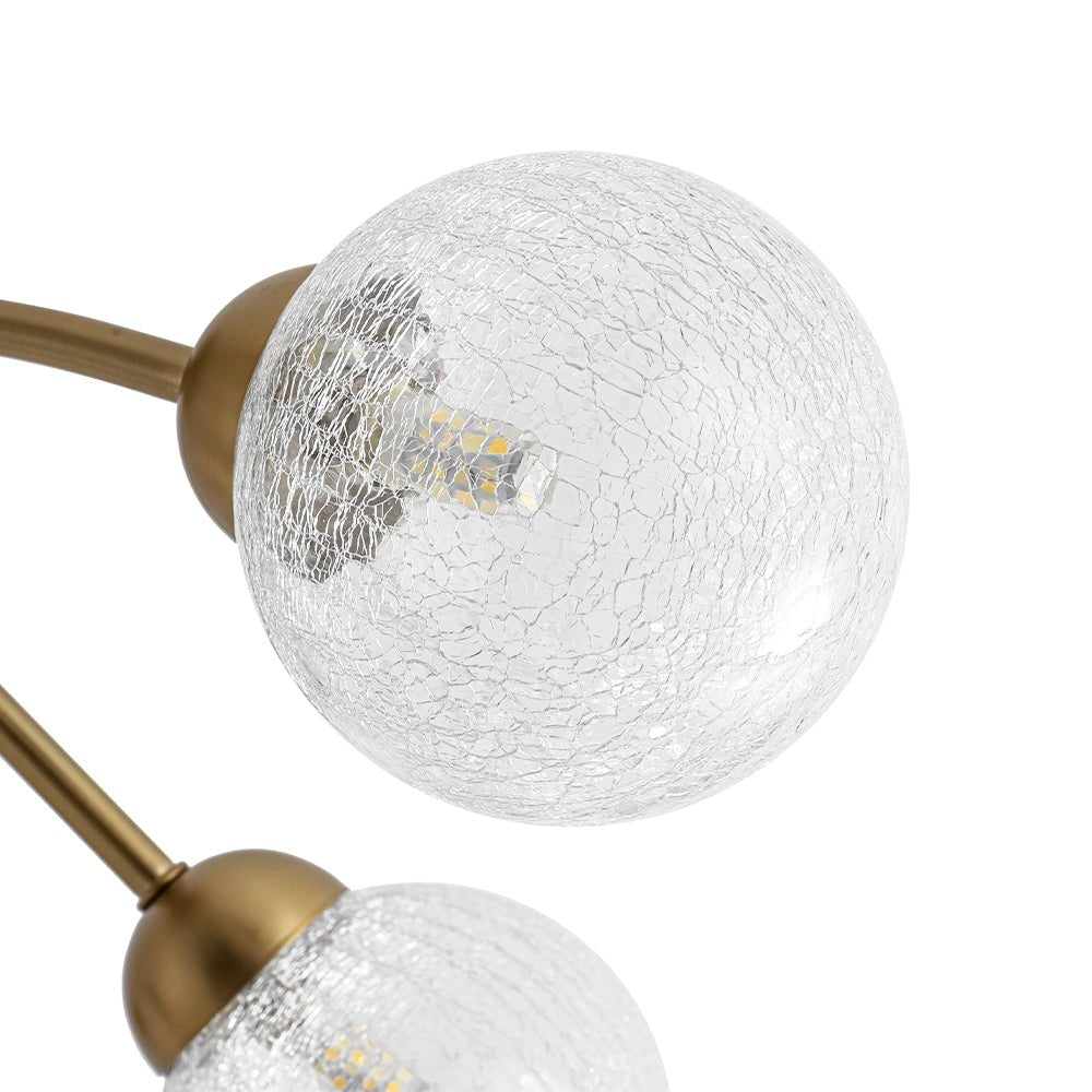 Qvistin Crackle Modern Glass Semi Flush Mount Chandelier