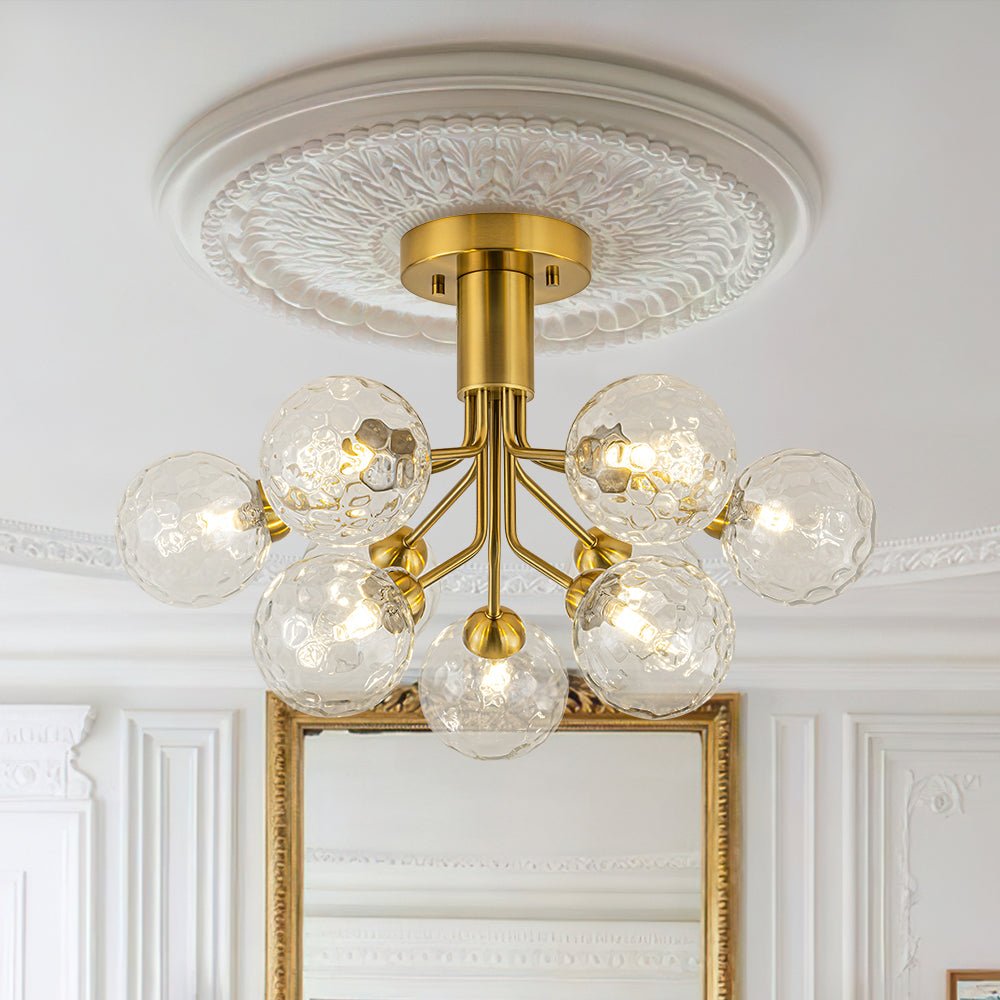 Waegnend Bloom Water Tiered Sputnik Glass Ceiling Light