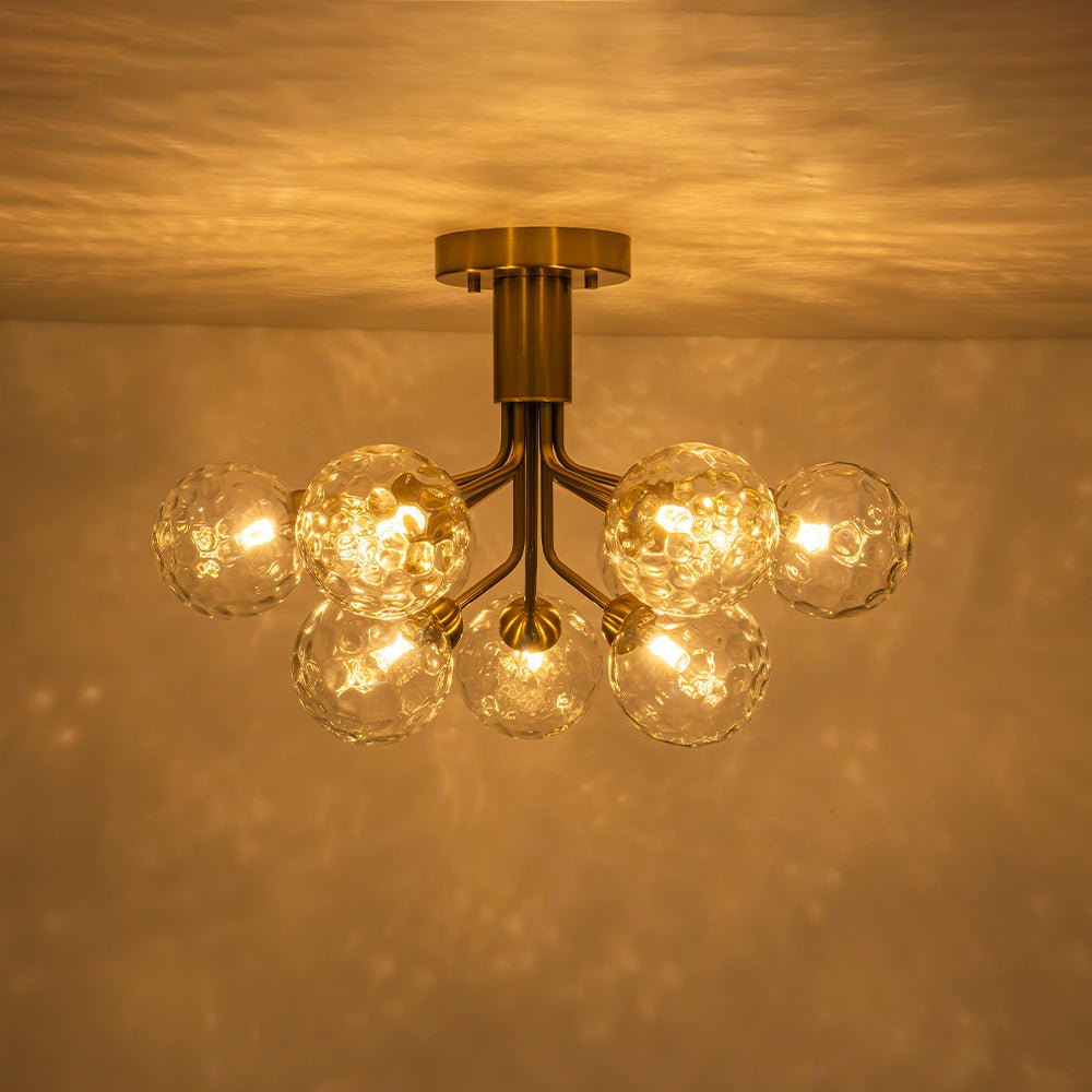 Waegnend Bloom Water Tiered Sputnik Glass Ceiling Light