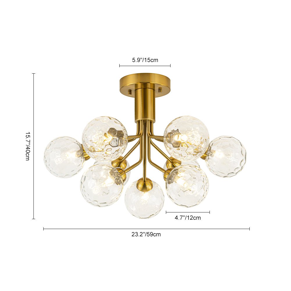 Waegnend Bloom Water Tiered Sputnik Glass Ceiling Light