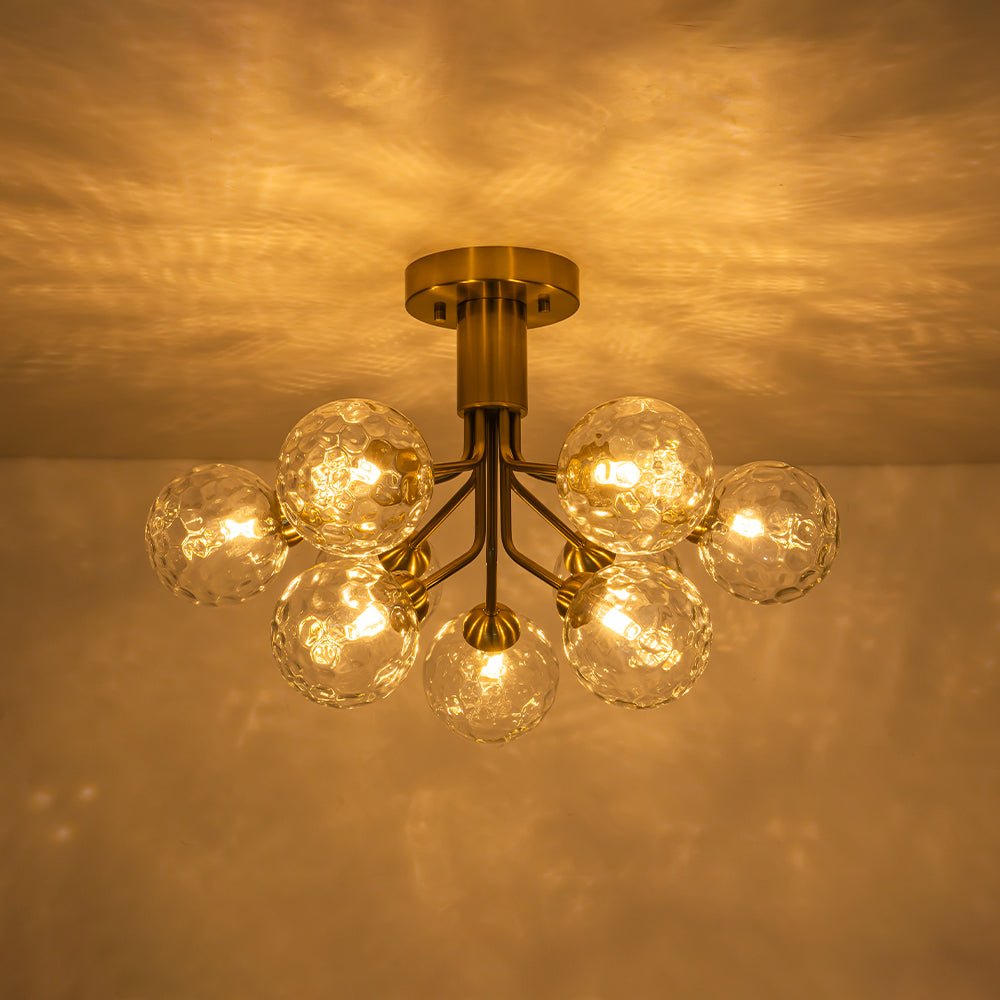 Waegnend Bloom Water Tiered Sputnik Glass Ceiling Light