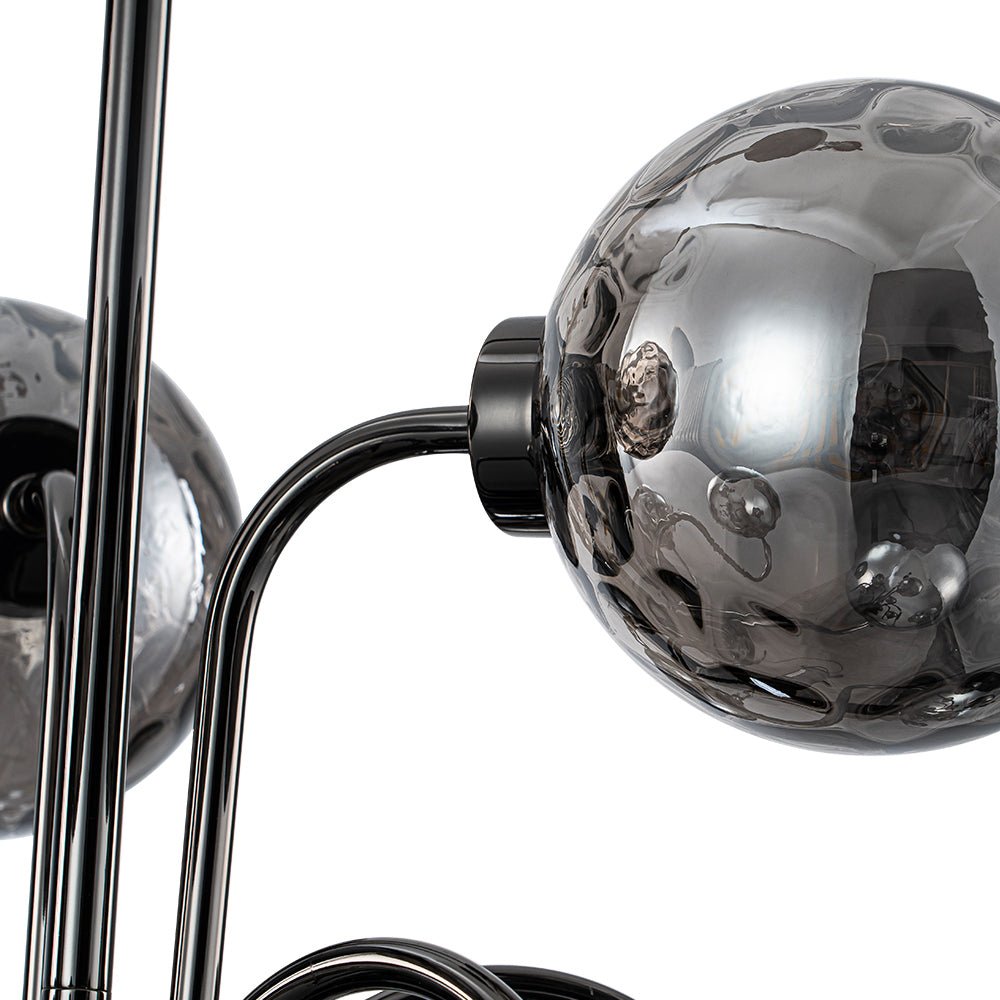 Vatnuvyr Hammered Smoked Bubble Sputnik Glass Chandelier