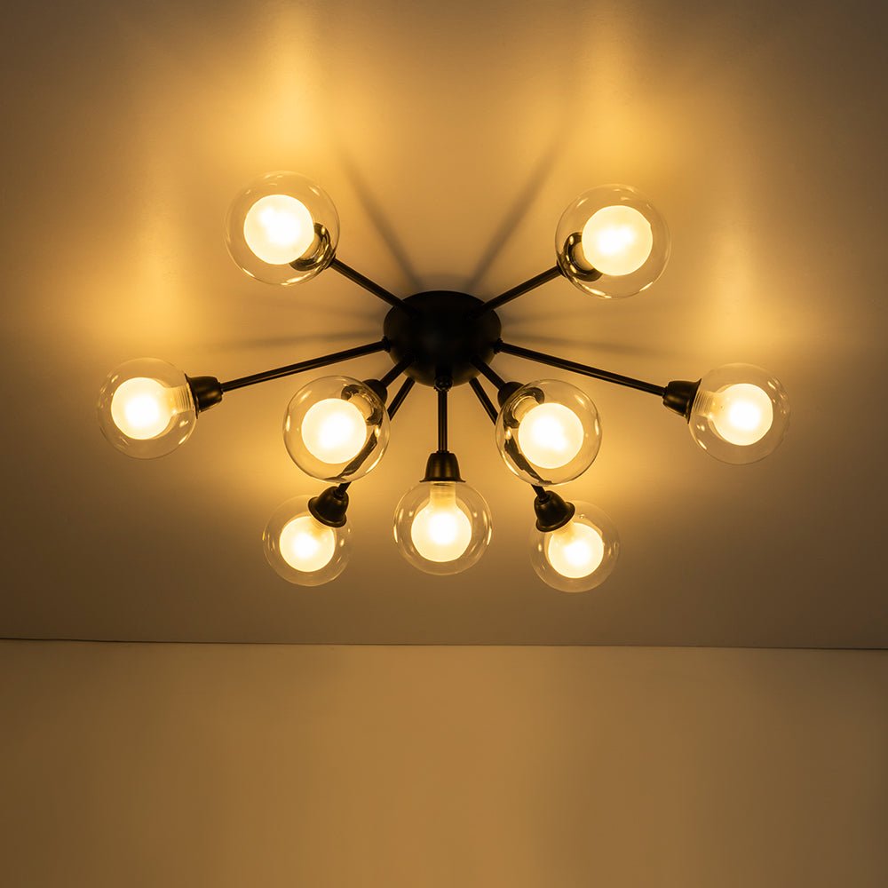 Xenunix Layered Sputnik Glass Semi Flush Chandelier