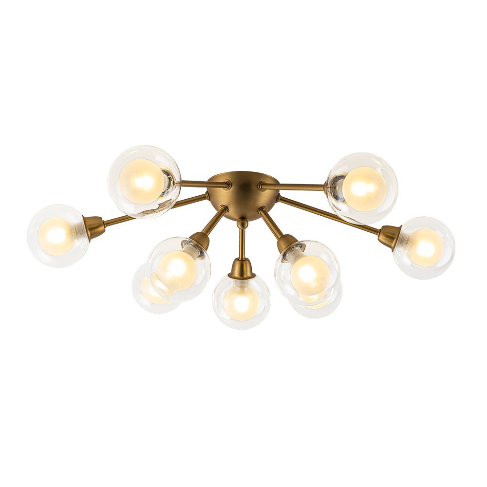 Xenunix Layered Sputnik Glass Semi Flush Chandelier