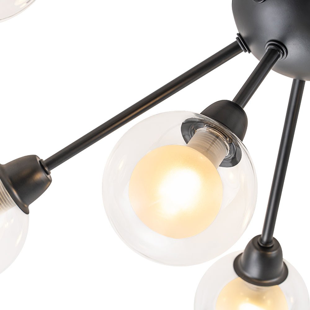 Xenunix Layered Sputnik Glass Semi Flush Chandelier
