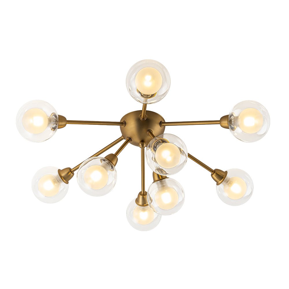 Xenunix Layered Sputnik Glass Semi Flush Chandelier