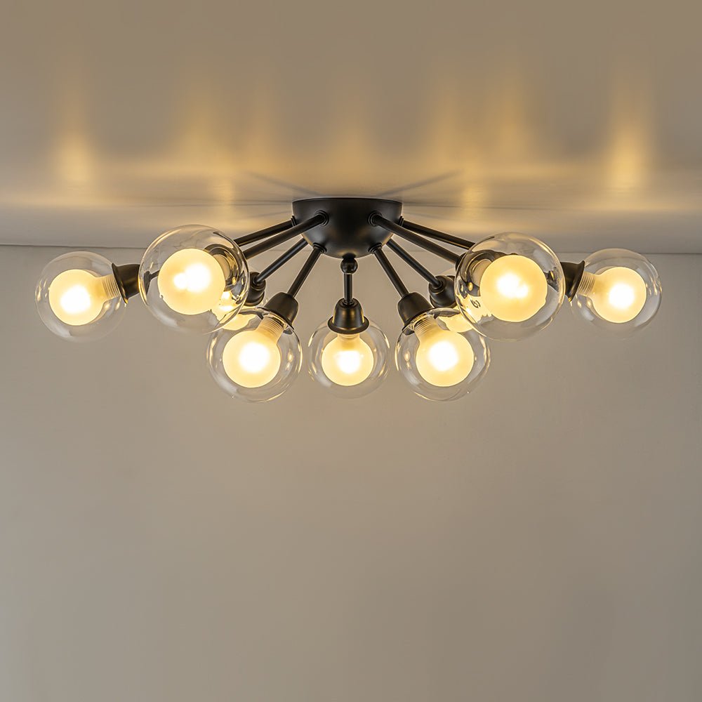 Xenunix Layered Sputnik Glass Semi Flush Chandelier