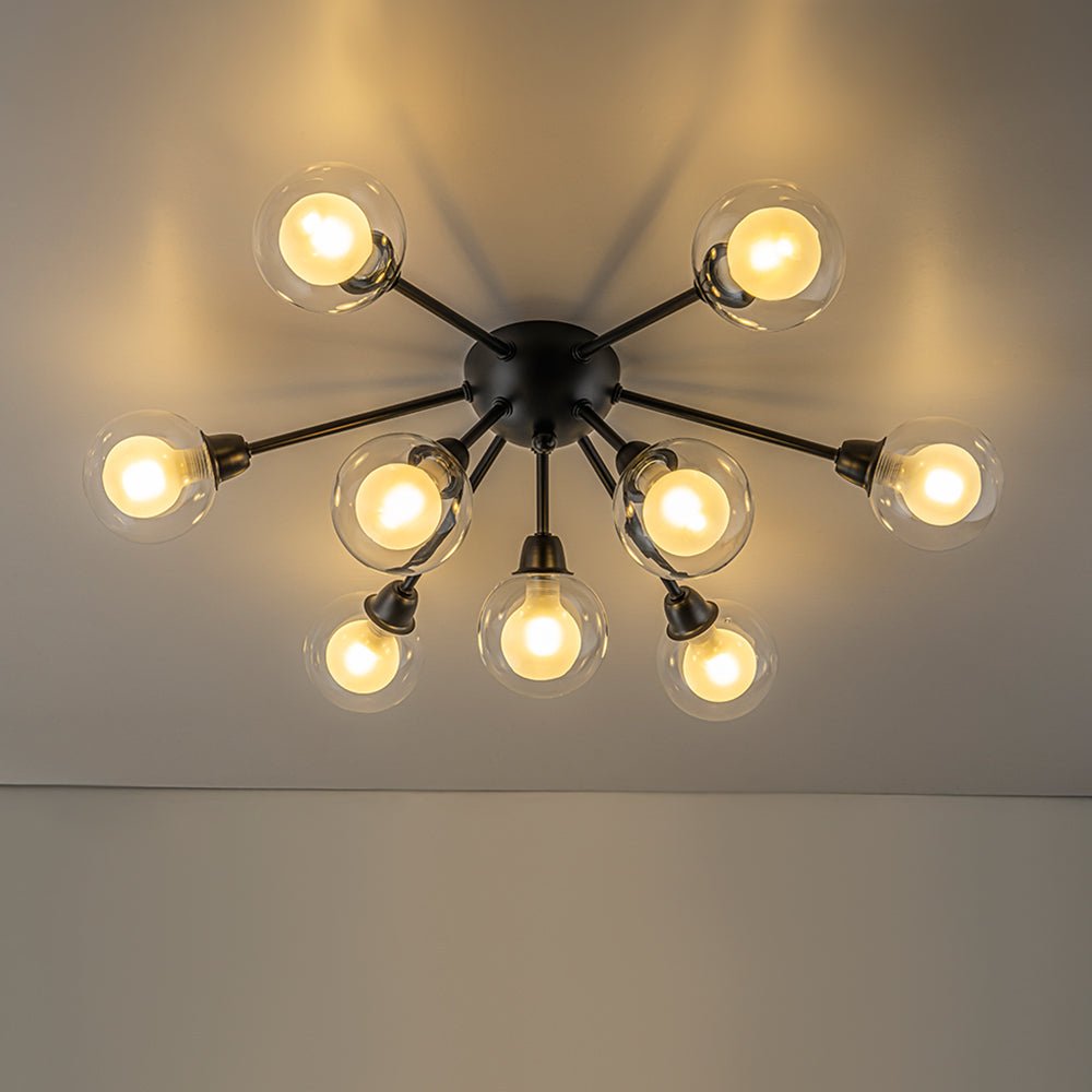 Xenunix Layered Sputnik Glass Semi Flush Chandelier
