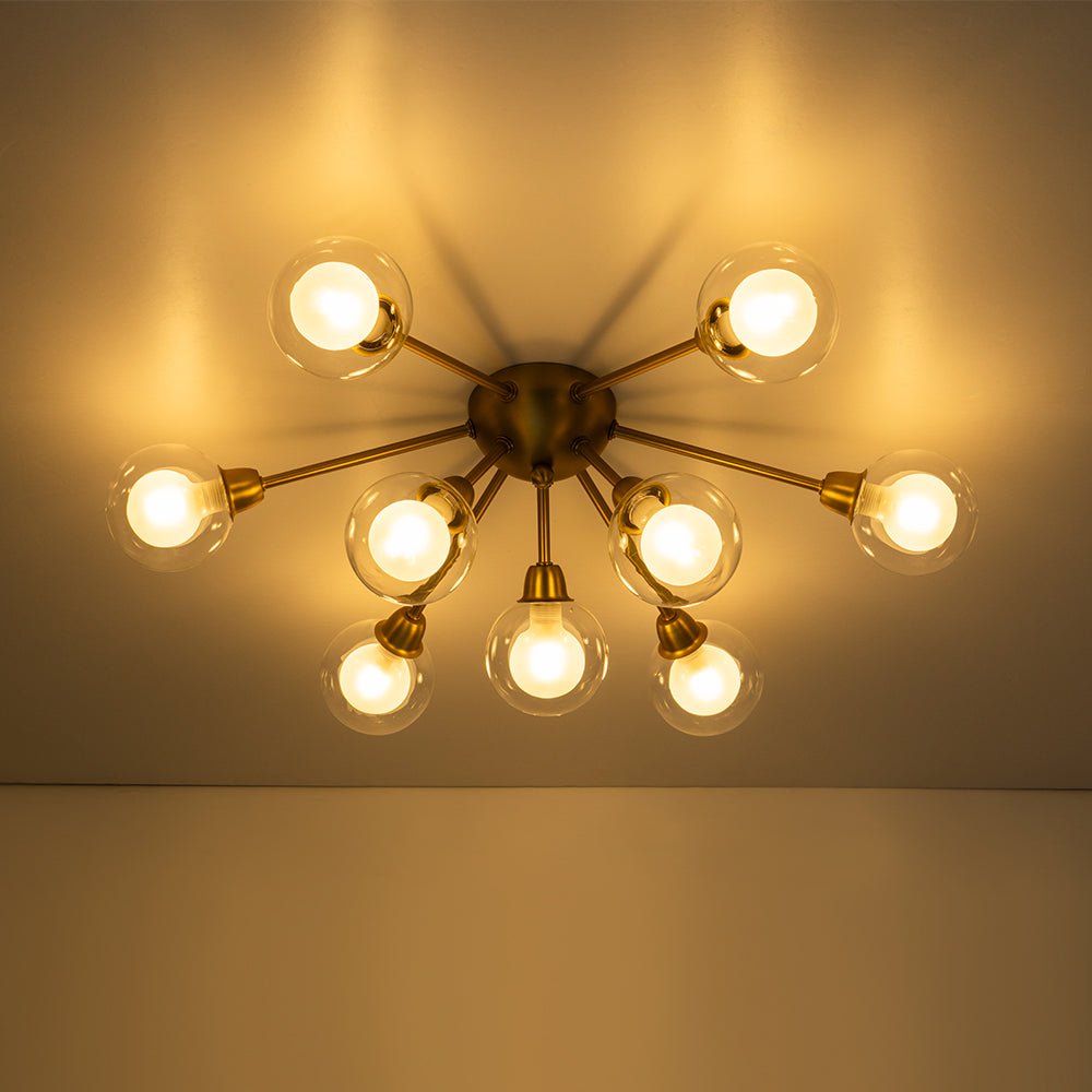 Xenunix Layered Sputnik Glass Semi Flush Chandelier