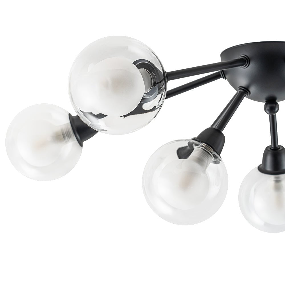 Xenunix Layered Sputnik Glass Semi Flush Chandelier