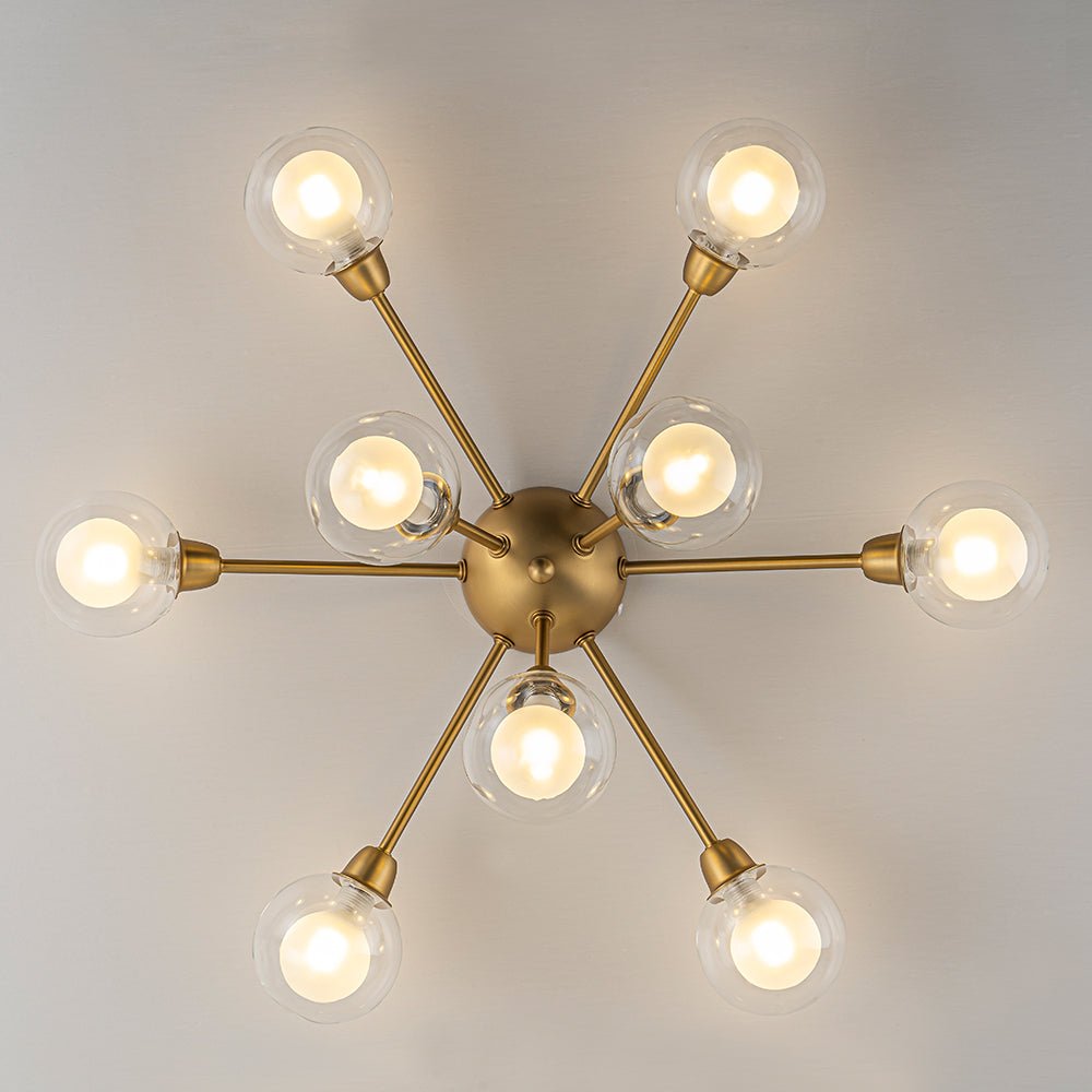 Xenunix Layered Sputnik Glass Semi Flush Chandelier