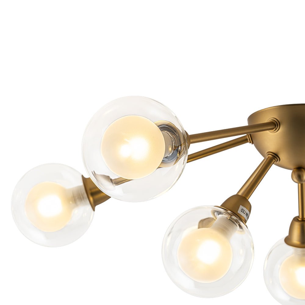 Xenunix Layered Sputnik Glass Semi Flush Chandelier