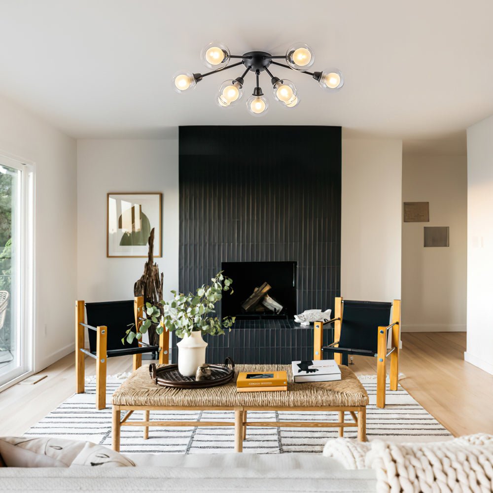 Xenunix Layered Sputnik Glass Semi Flush Chandelier
