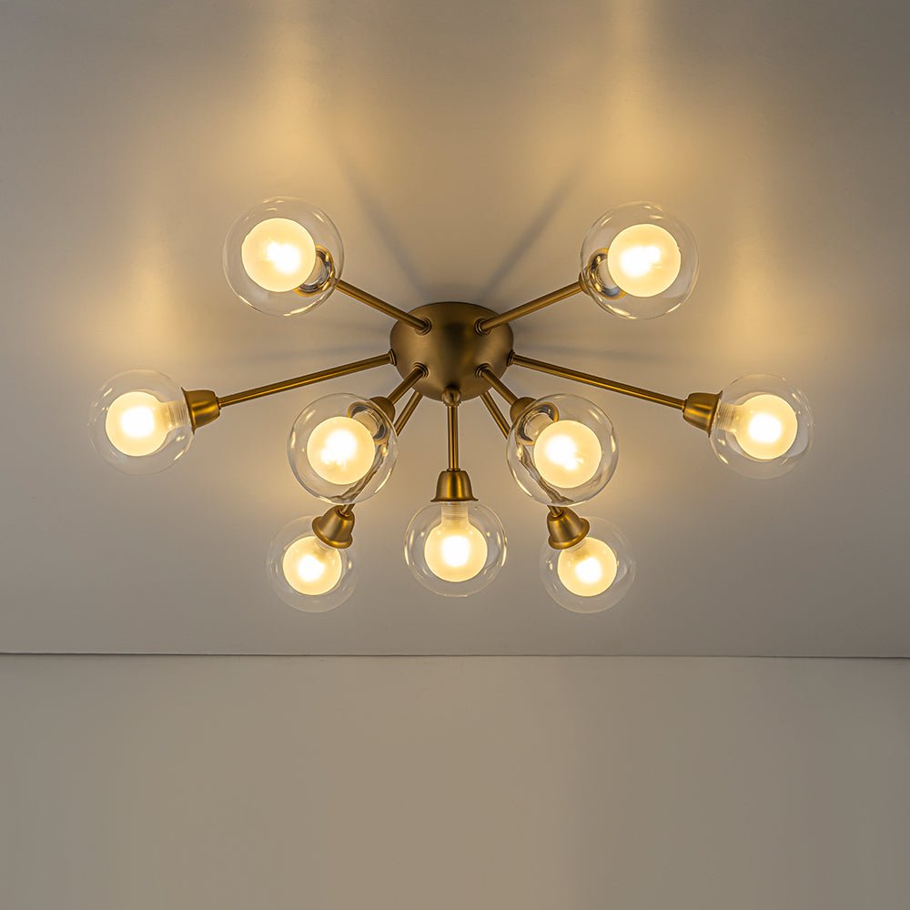 Xenunix Layered Sputnik Glass Semi Flush Chandelier