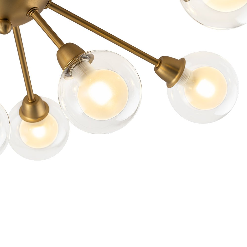 Xenunix Layered Sputnik Glass Semi Flush Chandelier