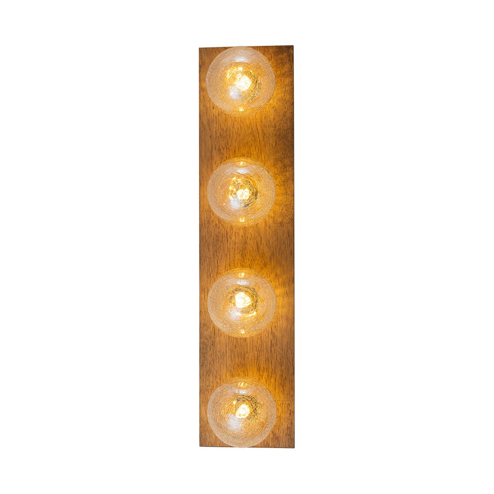 Fljotuvum Textured Linear Amber Glass Semi Flush Mount / Wall Light