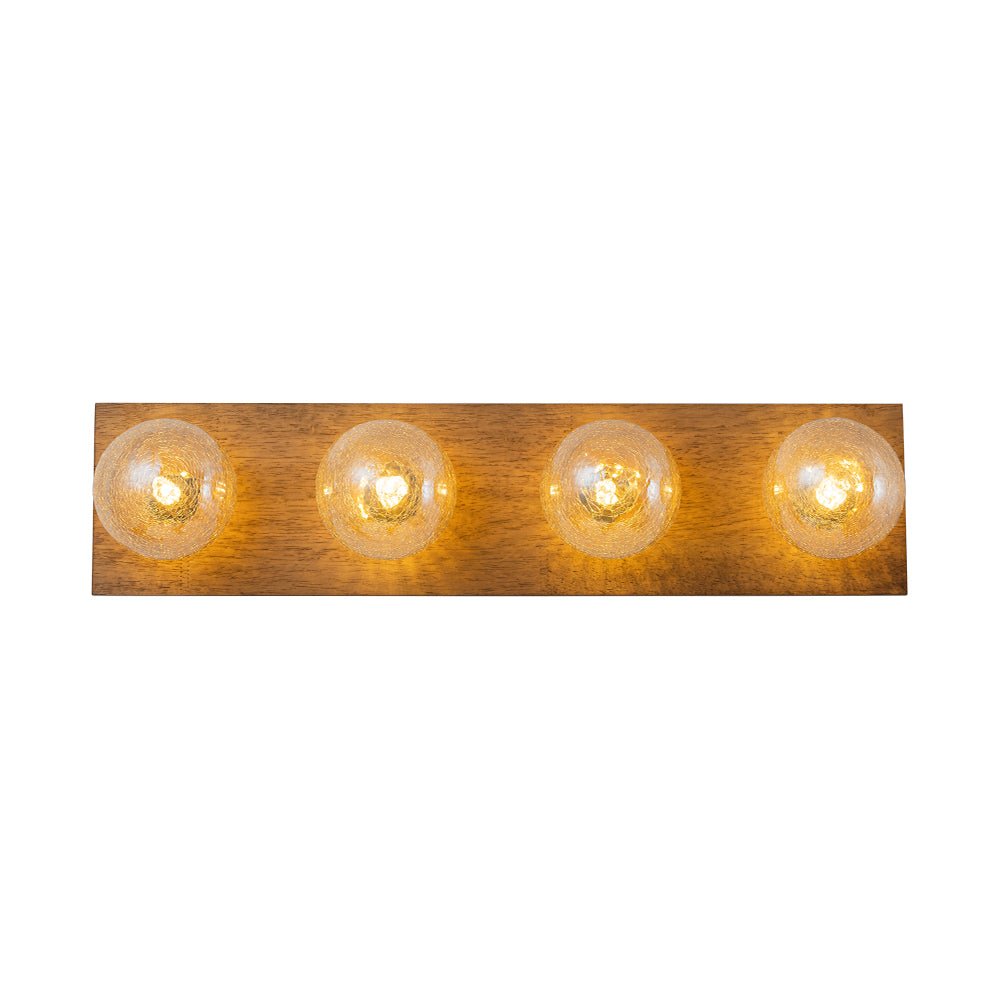 Fljotuvum Textured Linear Amber Glass Semi Flush Mount / Wall Light