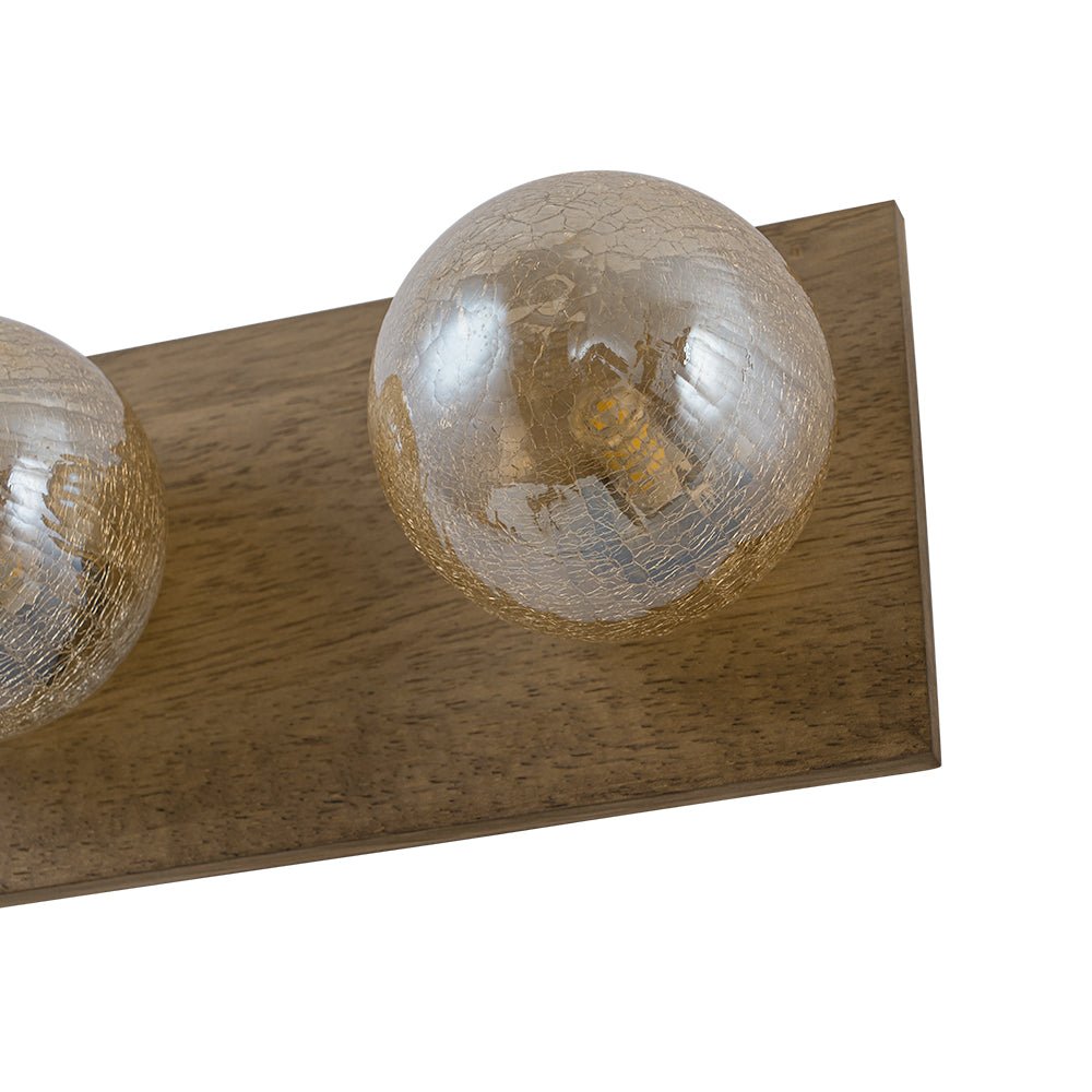 Fljotuvum Textured Linear Amber Glass Semi Flush Mount / Wall Light