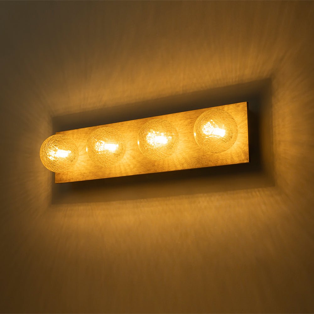 Fljotuvum Textured Linear Amber Glass Semi Flush Mount / Wall Light