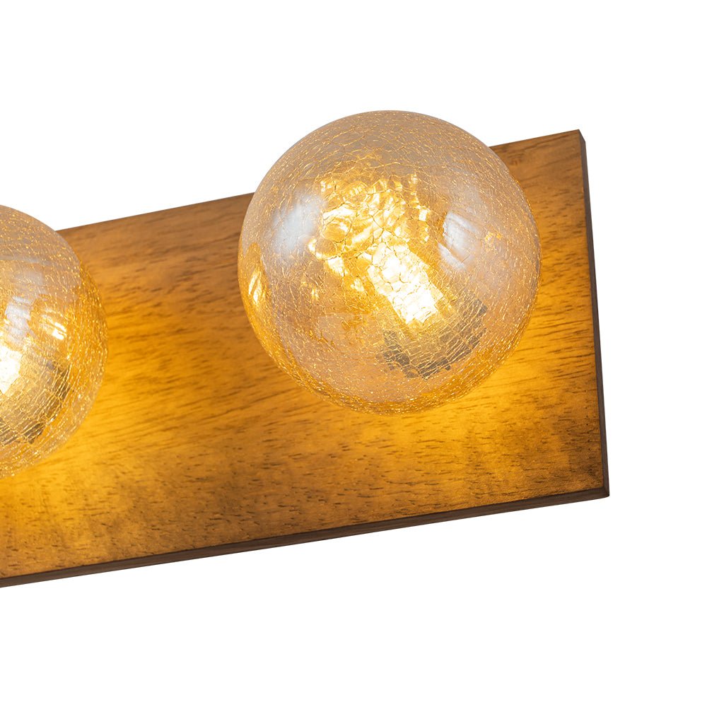 Fljotuvum Textured Linear Amber Glass Semi Flush Mount / Wall Light