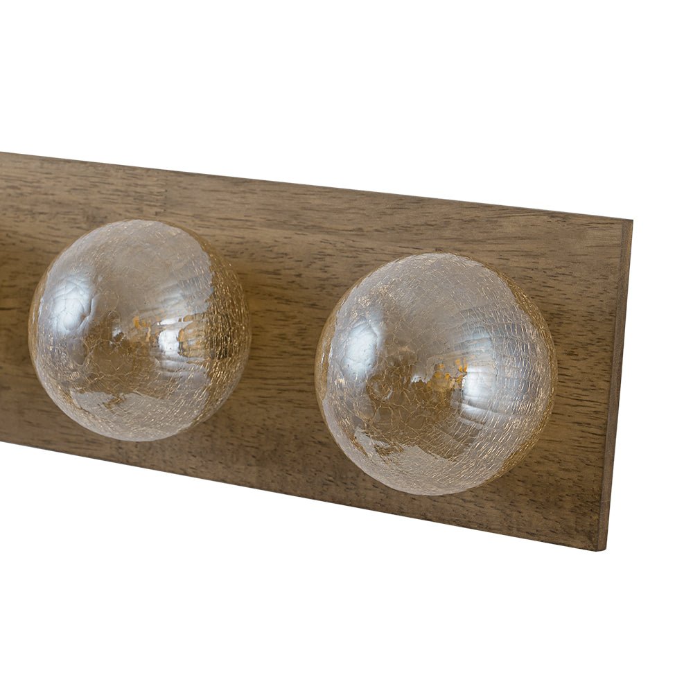 Fljotuvum Textured Linear Amber Glass Semi Flush Mount / Wall Light